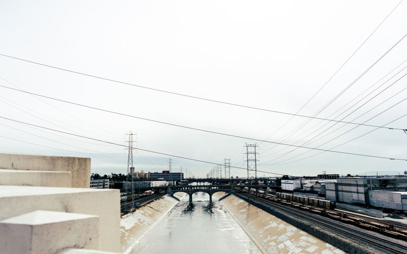 city, canal, railway, canal, bridge, industrial zone