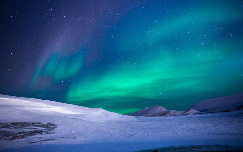 scenic, view, dramatic, sky, winter, arctic, aurora, aurora borealis, nature, ice, snow, north, mountains