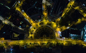 lighting, night, symmetry, architecture, city, streets