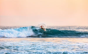 surfing, man, sea, wave, sports, water, people, men, action, splashing, nature, summer, males, water sport, sunset, aquatic sport, sky, horizon, ocean