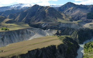 canyon, valley, nature, rocks, landscape, mountains, spring, new zealand, queenstown, lord of the rings