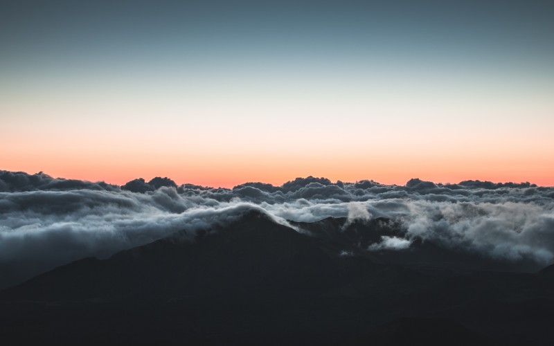 horizon, mountains, clouds, sky, sunrise, sunset, mountain range, landscape, nature