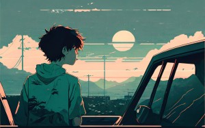 anime, art, painting, japan, cartoon