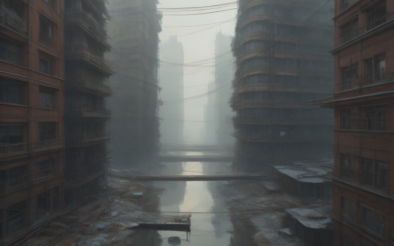 city, cyberpunk, dystopia, streets, slum, ghetto