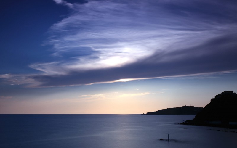 cold, sunset, sea, water, sky, scenic, nature, horizon, water, tranquility, blue, travel, dark, mountains, outdoors