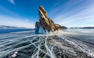 winter, ogoy island, landscape, ice, frozen, sea, ocean, rock, nature