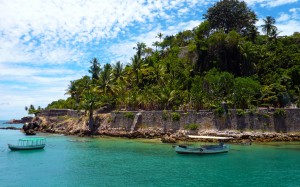 beach, sea, coast, water, forest, ocean, boats, shore, vacation, lagoon, bay, fort, island, caribbean, palms, brazil, tropics, maldives