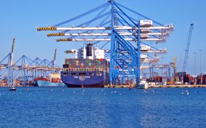 sea, water, ocean, docks, ships, transport, vessels, vehicles, bay, harbor, industrial, port, cargo, cranes, technology