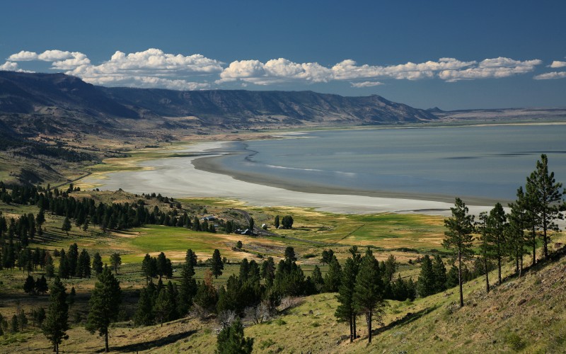 view, winter rim, summer lake, forest, southern oregon, landscape, nature, mountains, coastline