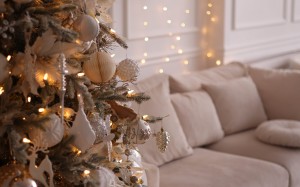 christmas tree, christmas decorations, interior, design, holidays, christmas eve, room, winter, home, christmas lights, curtain, window, fir, pine, house, pillows, still life, christmas, xmas, new year