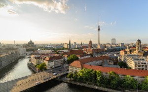 berlin, fischerinsel, city, architecture, europe, landscape, june, summer