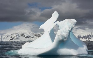 iceberg, antarctica, snow, winter, sea, water, ocean, nature, landscape, mountains