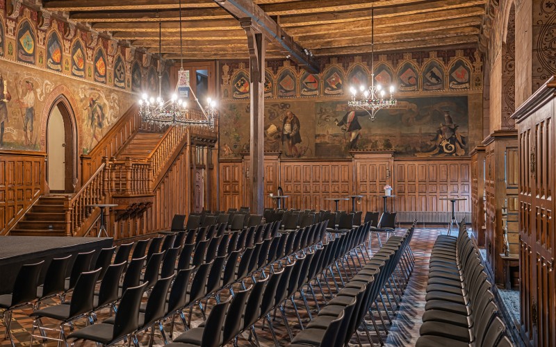 interior, old, town hall, lower saxony, germany, hall, architecture