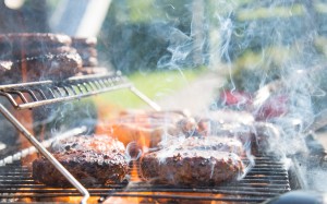bbq, grill, meat, smoke, fire, barbeque, food, eat