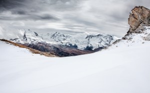 rocks, mountains, snow, winter, clouds, cloudy, mountain range, seasons, alps, landscape, nature